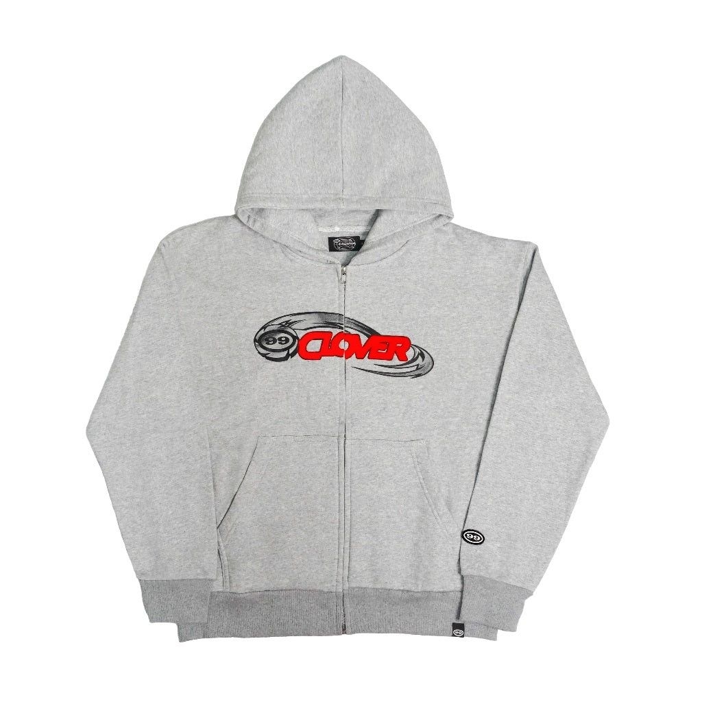 Clover99 Hoodie (“CHILDHOOD” ZIP-UP GREY)
