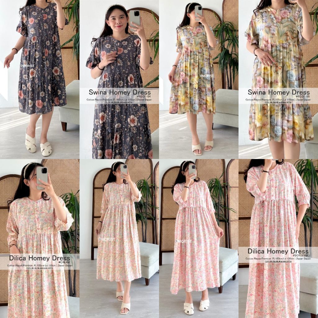 Morist Berlabel Dilica Swina Daster Pendek Jumbo Allsize Premium Catton Rayon Original
