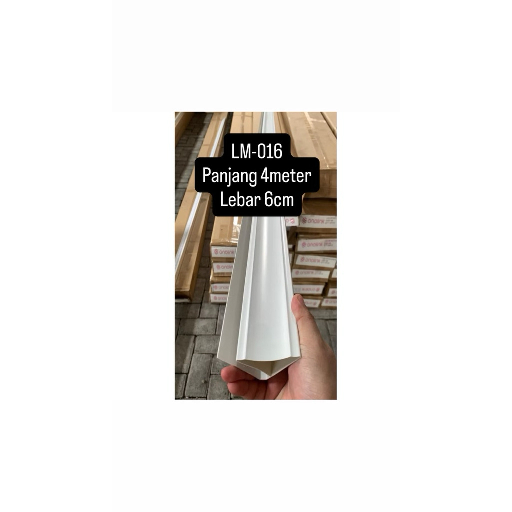 Lis plafon pvc panjang 4meter lebar 6cm LM-016
