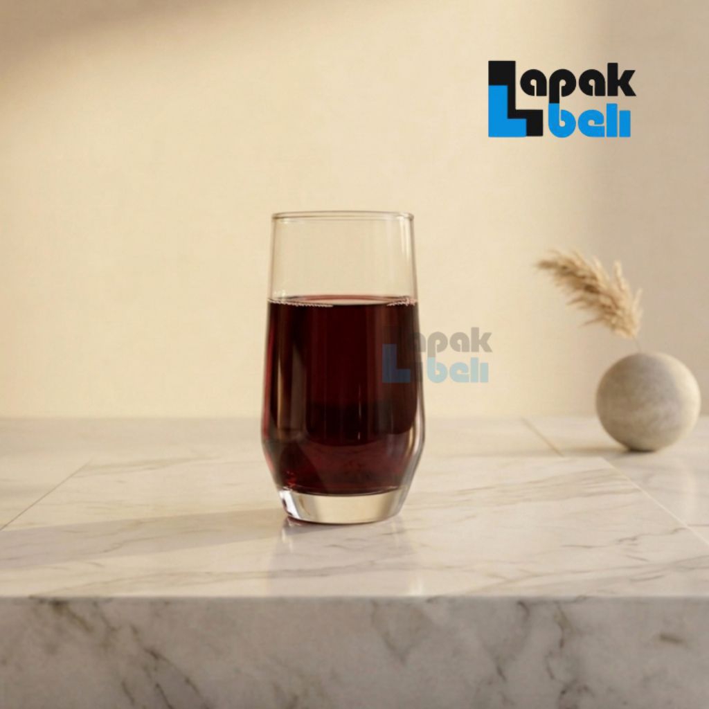Gelas Minum Kaca Akari 390 ml | Gelas Minum Kaca