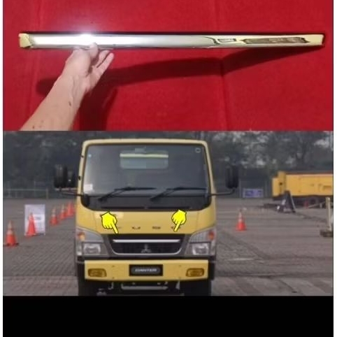 list chrome front gril depan mitsubishi canter ps 125 ps 110 original
