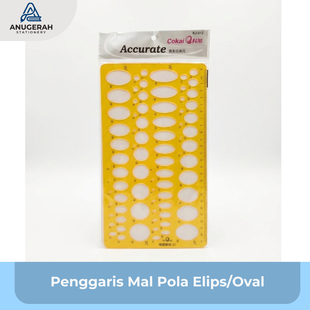 Penggaris Mal Oval Cokai KJ-012 Besar