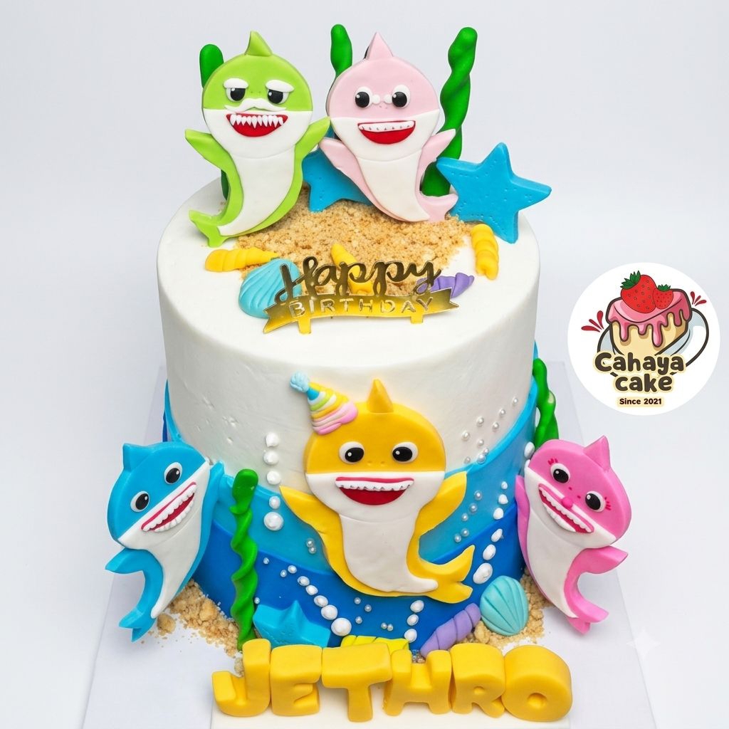 Baby Shark Cake / Kue Ulang Tahun Baby Shark / Birthday Cake
