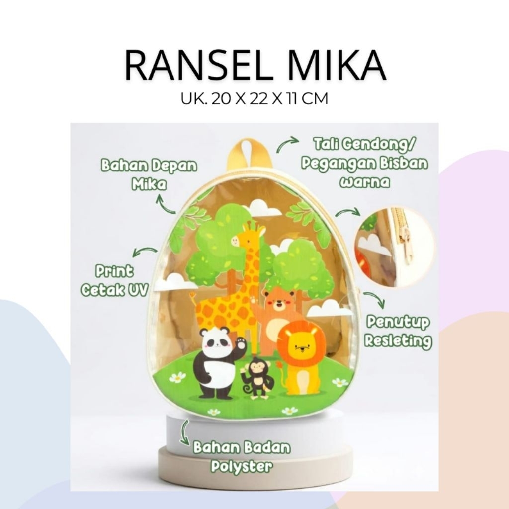[PB] Tas Ransel Mika Telur Bingkisan Ultah Kemasan Birthday Ulang Tahun Anak Snack Unicorn Safari So