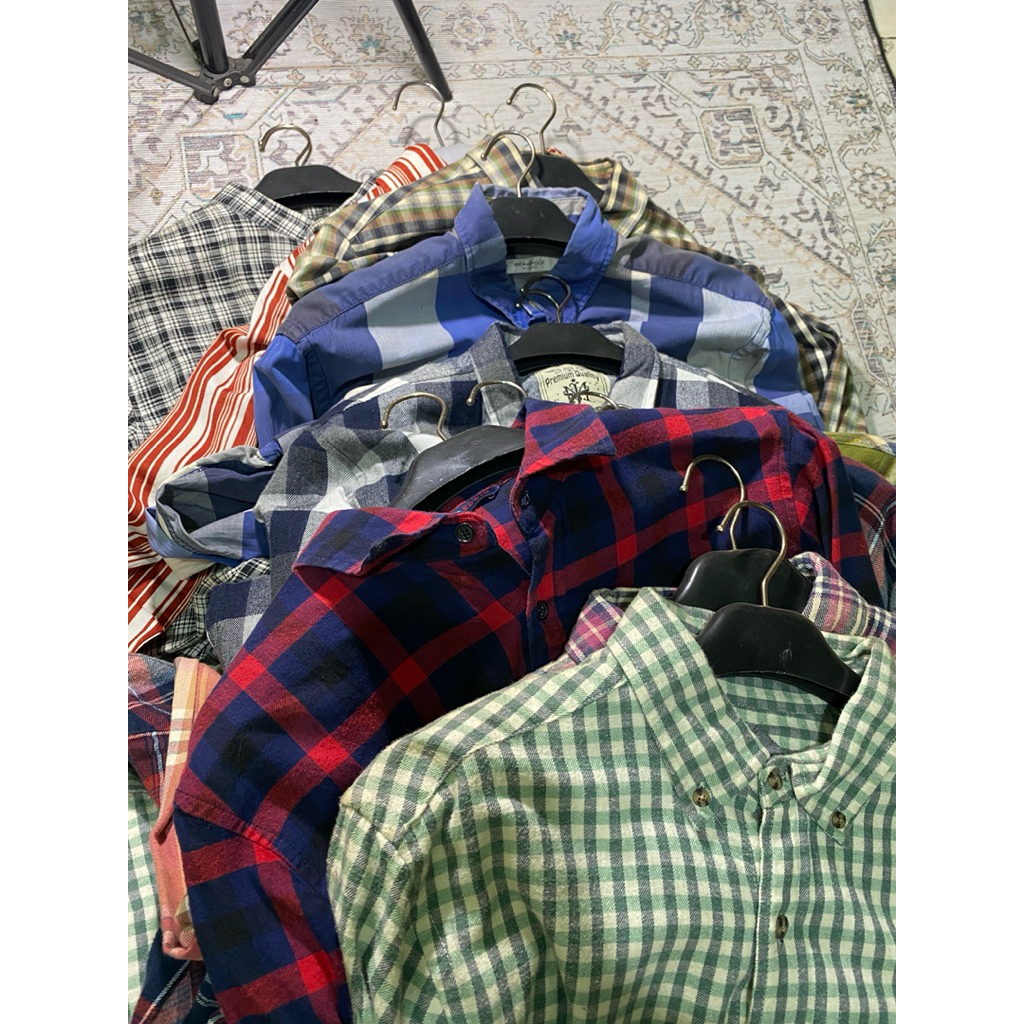 borongan kemeja flanel