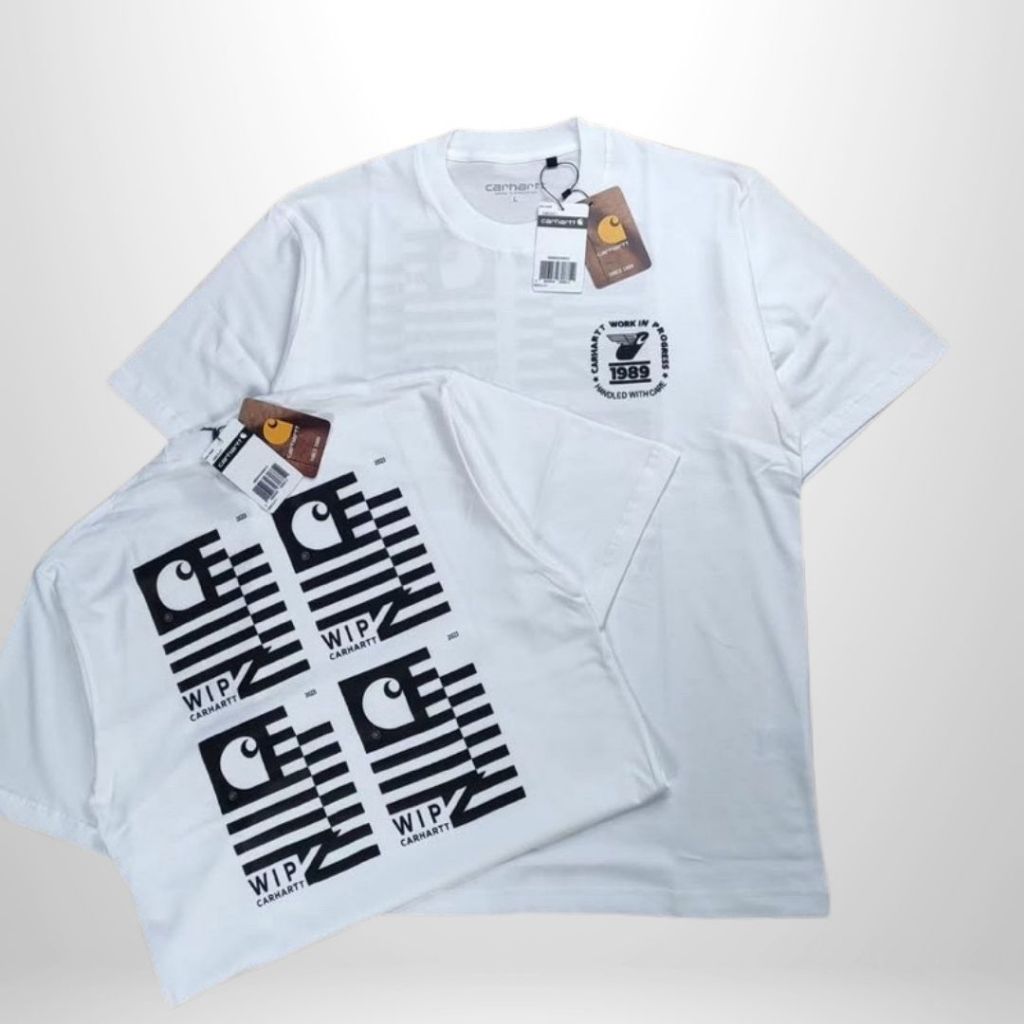 KAOS OVERSIZE CARHARTT WIP STAMP STATE LOGO WORK IN PROGRESS PRINTED BLACK WHITE TEES BESTSELLER