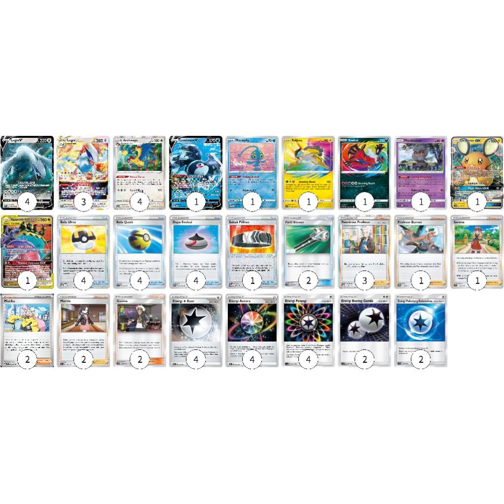 Pokemon TCG Indonesia Lugia Vstar Expanded Deck Ekspansi Luas Include Sleeve