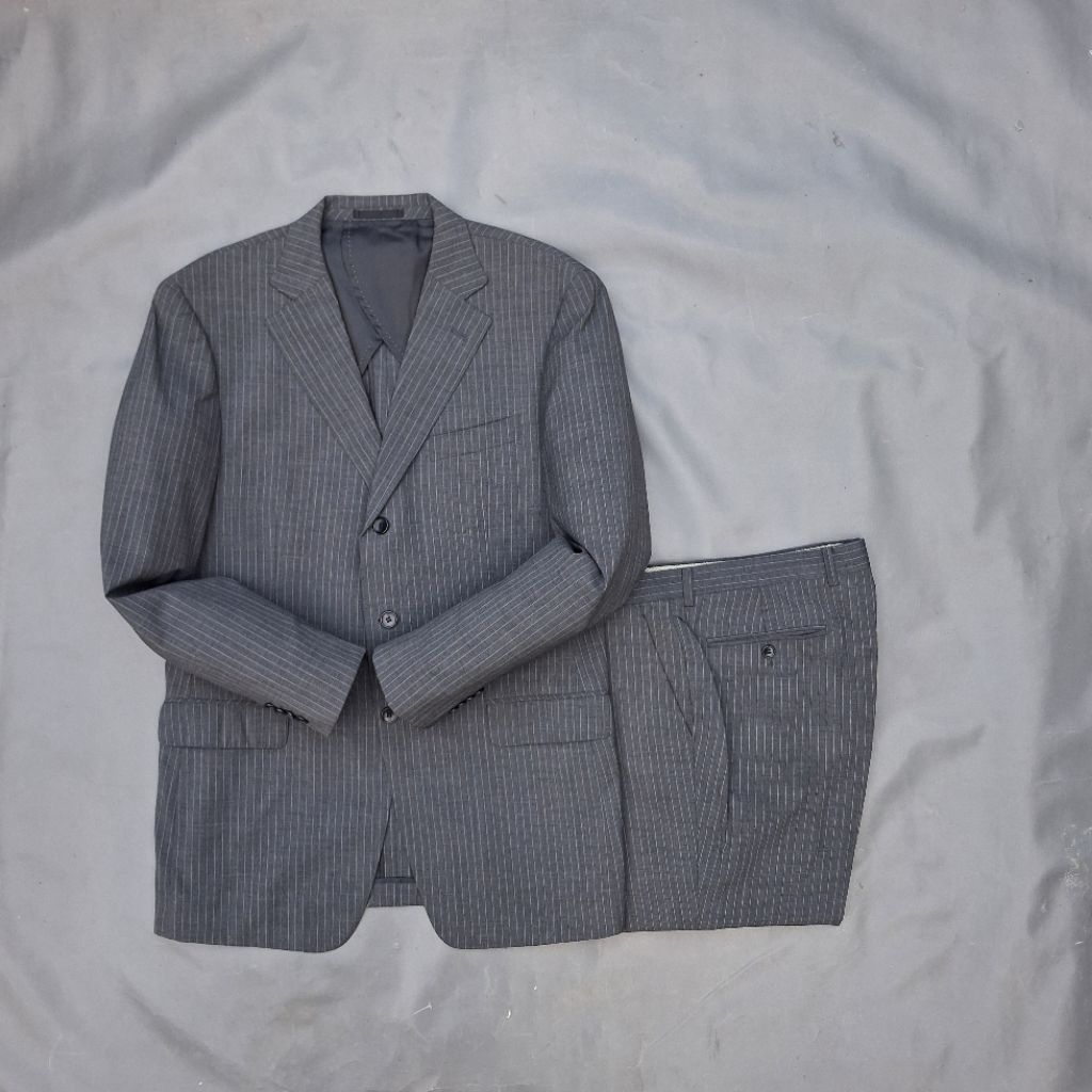 R30/Topvalu/size L/setelan jas pria /jas abu /jas setelan pria/setalan jas murah