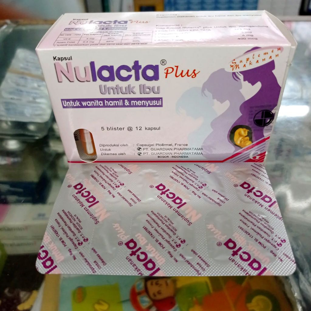 NULACTA PLUS STRIP 12 KAPSUL SUPLEMEN IBU HAMIL & MENYUSUI