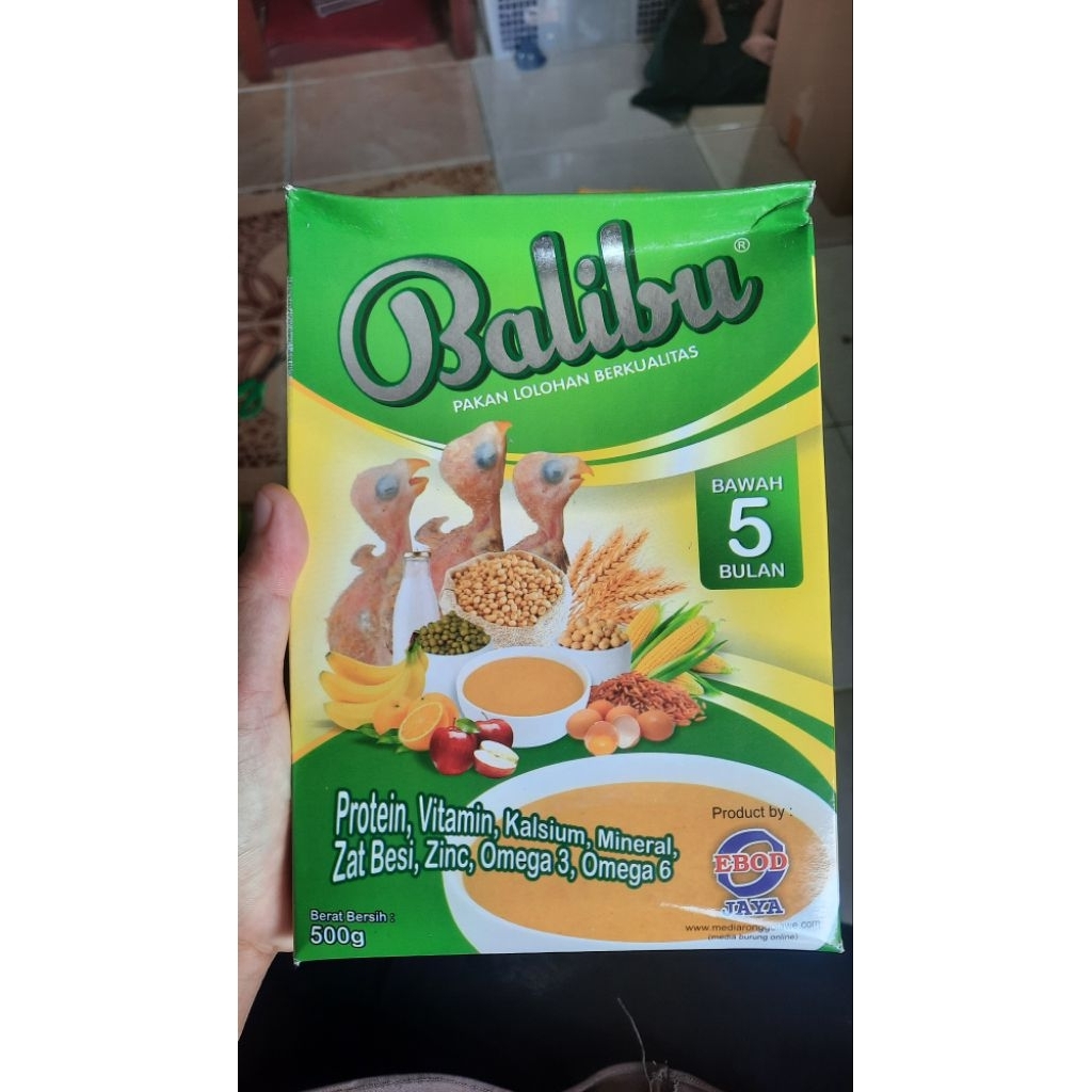 BALIBU PAKAN BURUNG BUBUR LOLOHAN LOVEBIRD KEMASAN 500GR