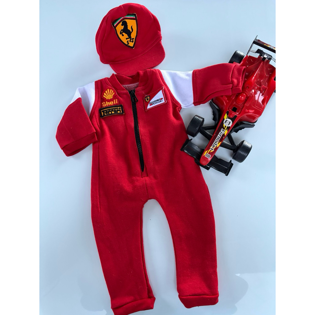 BAJU BALAP NEWBORN, KOTUM MOTOR BALAP NEWBORN, KOSTUM BALAP NEWBORN,MOBIL BALAP F1, KOSTUM RACING NE
