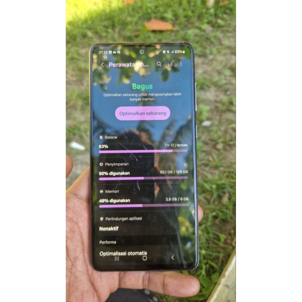 lCD Samsunh A72 minus touch