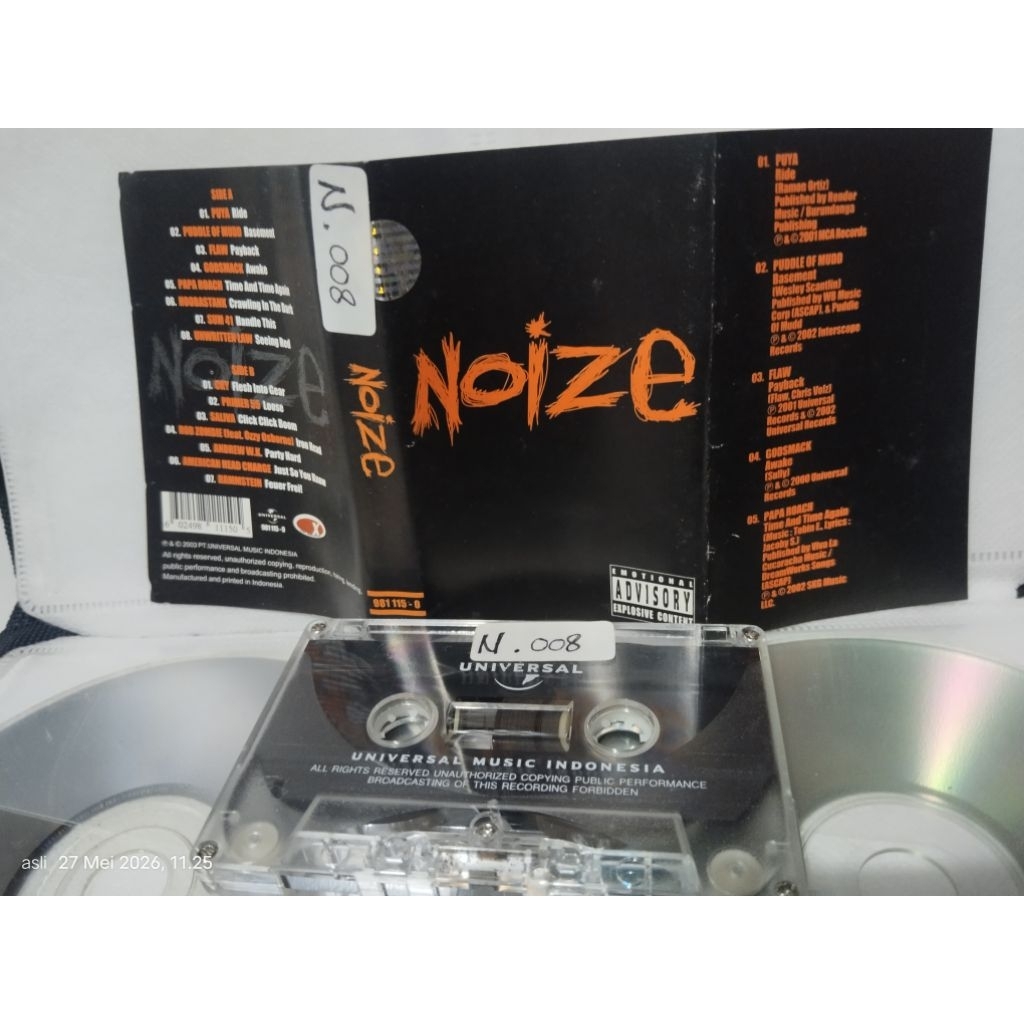 kaset pita noize kompilasi papa roach, hoobastank, sum41, saliva dll