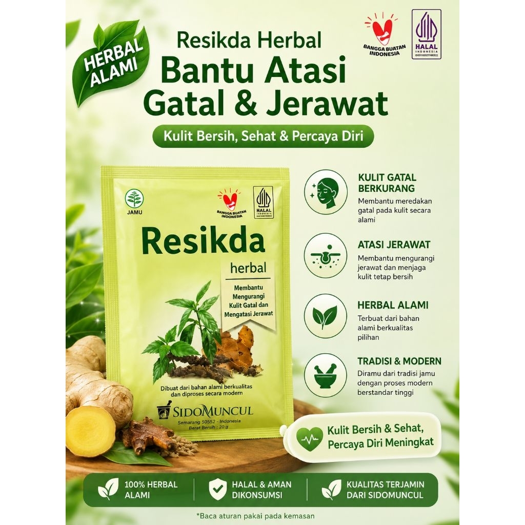 Sidomuncul jamu resikda sachet