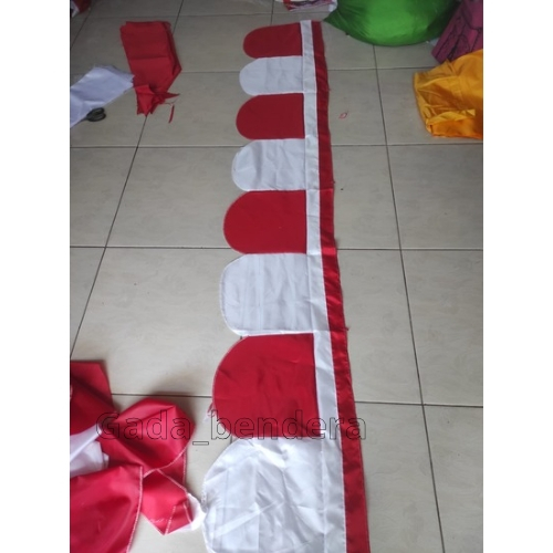BENDERA UMBUL UMBUL MOTIP BULAT PANJANG 2,5 MTR ISI 20PCS