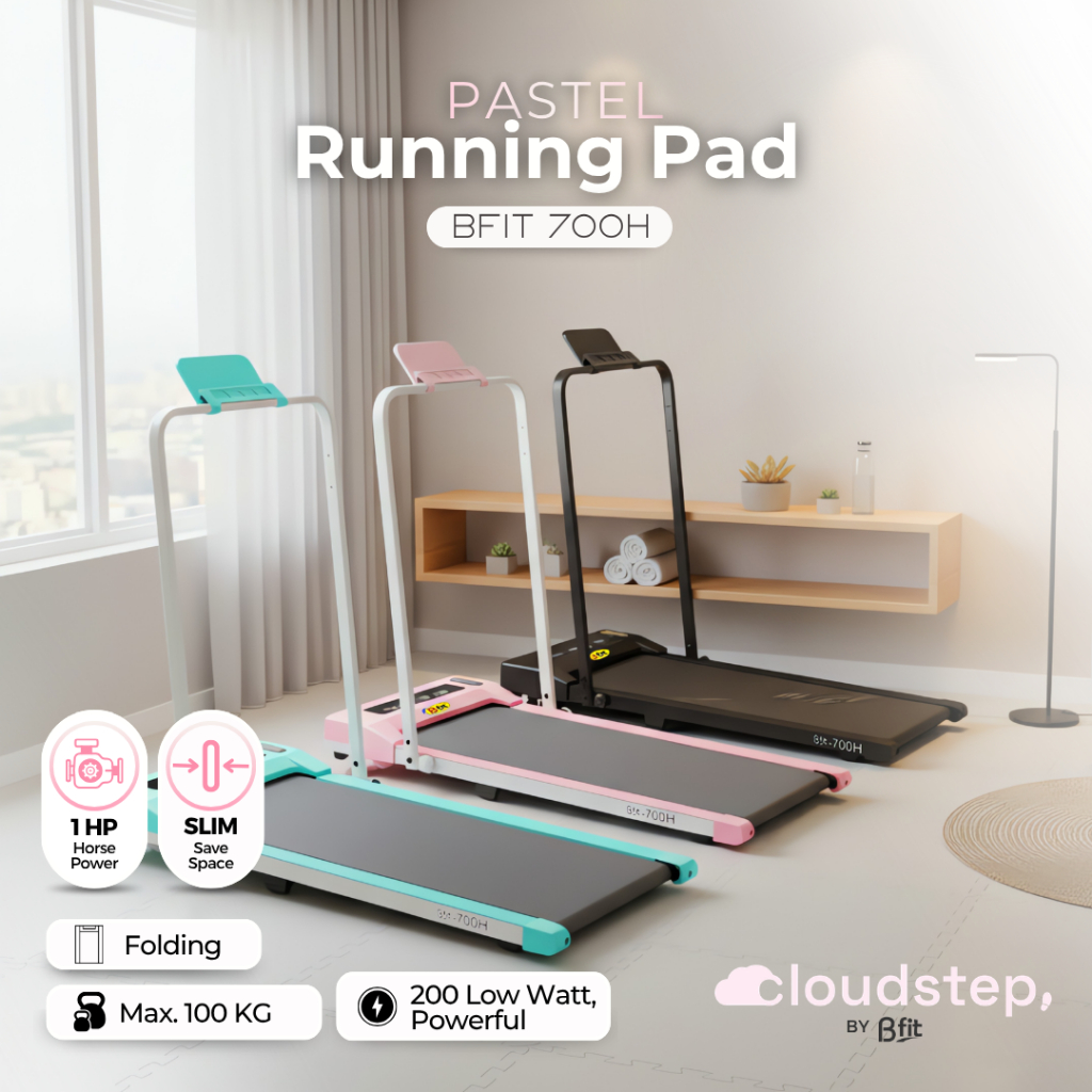 BFIT Running Pad 700H Walking Pad Treadmill Elektrik Listrik Lipat Portable Low Watt
