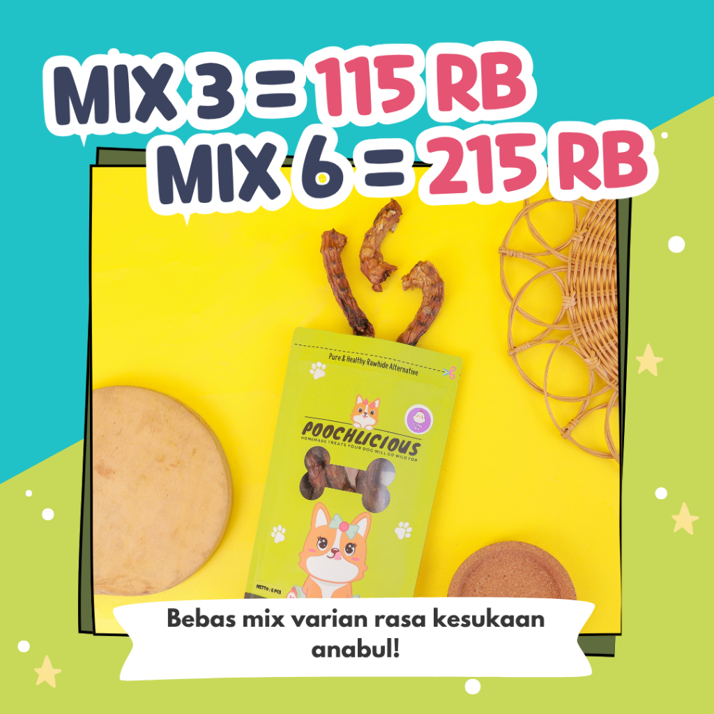 Poochlicious Chicken Neck / Leher Ayam / Dog Chew Treats / Cemilan Gigitan / Snack Anjing