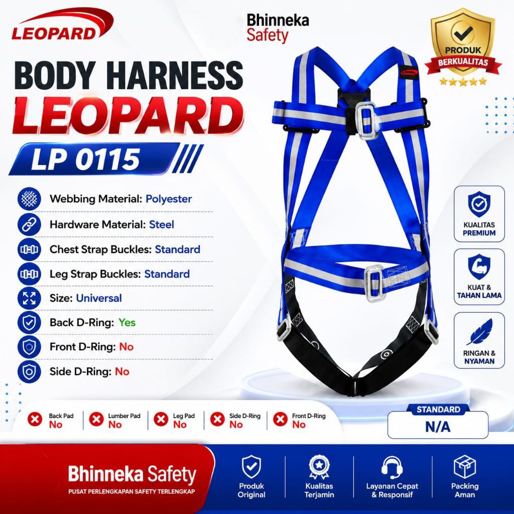 Body Safety Harness Leopard LP 0115 - Safety Belt Harness Leopard Original
