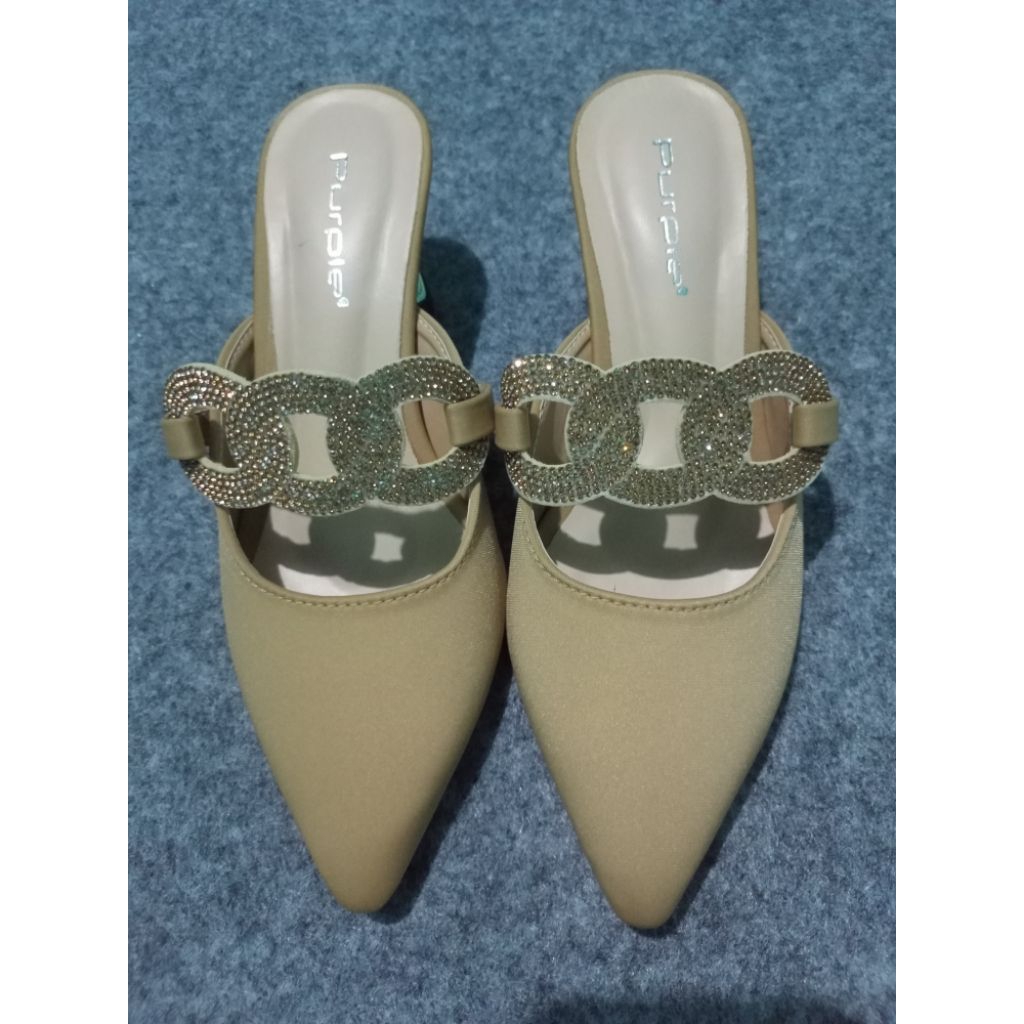 sandal heels purple preloved
