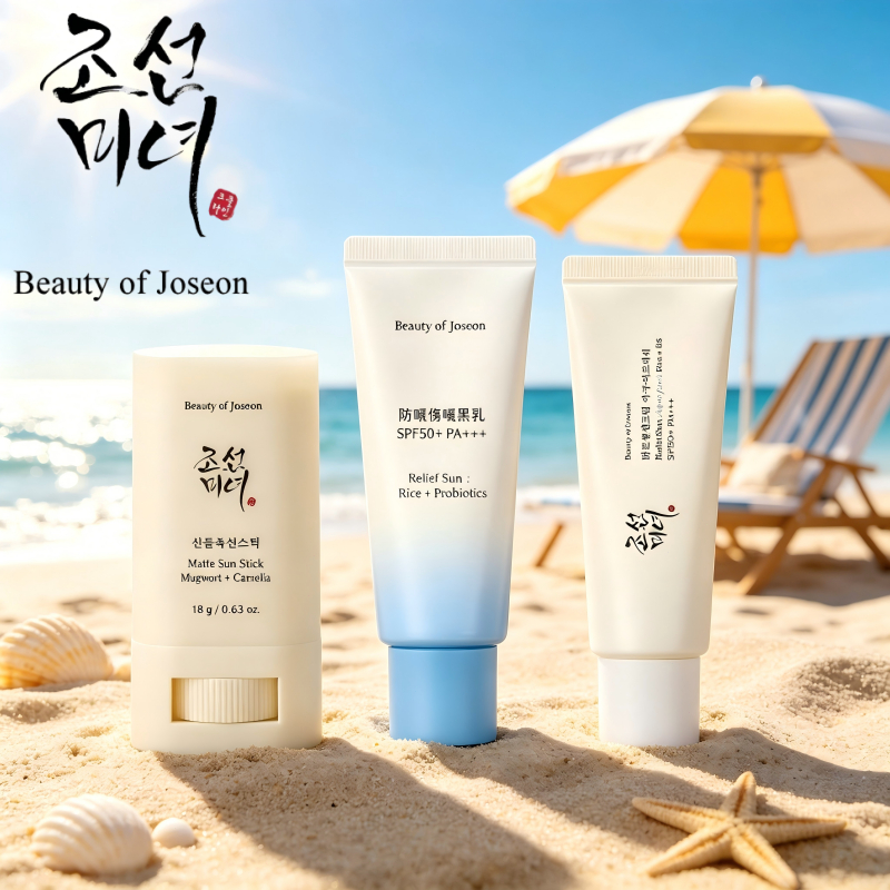 Beauty of Joseon Sunscreen/Matte Sun Stick : Mugwort + Camelia 18g/Ginseng Moist Sun Serum/Relief Su