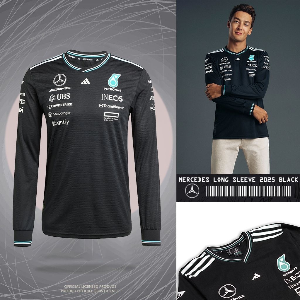 Kaos Panjang Longsleeve Mercedes F1 Unisex 2025