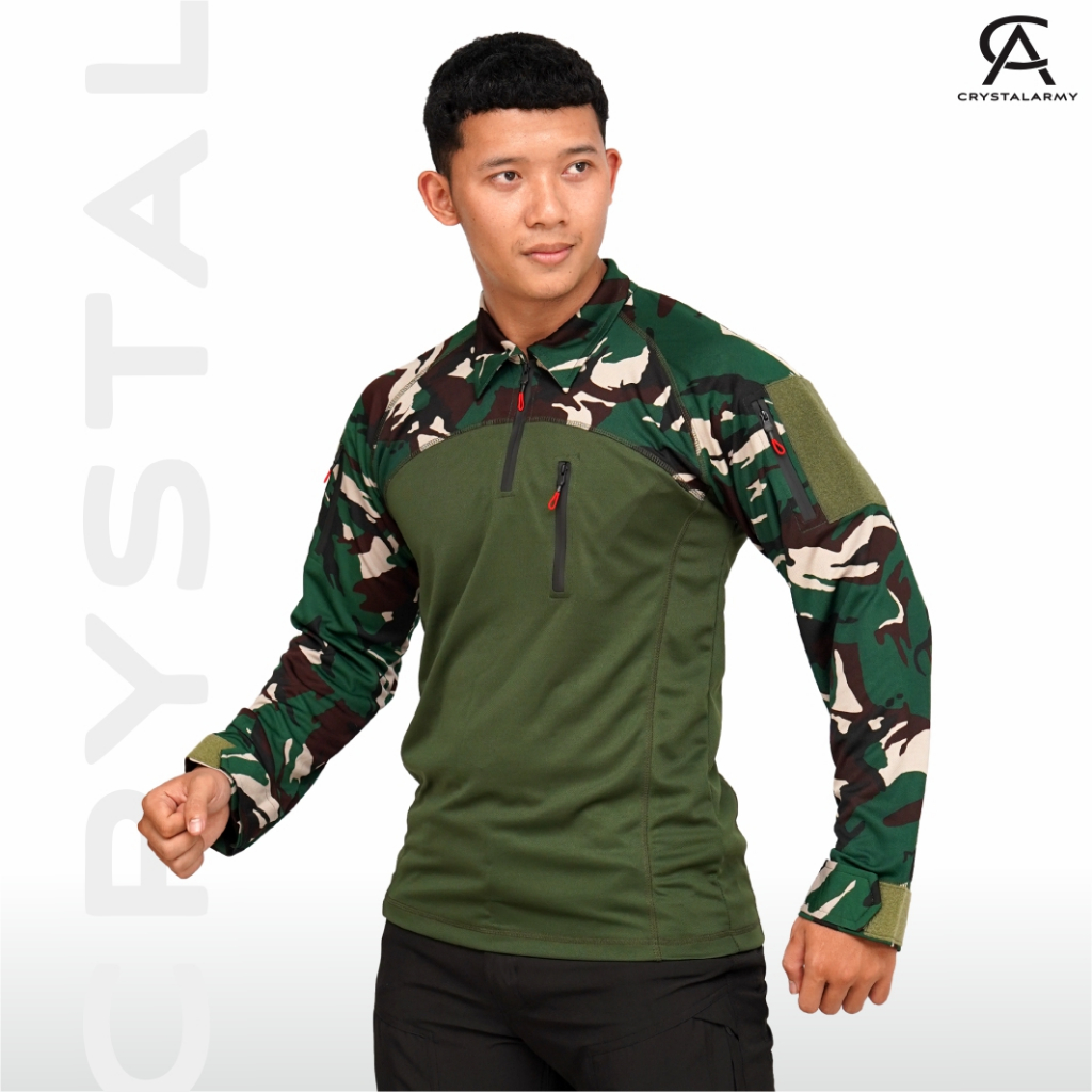kaos BDU loreng lengan panjang / kaos pria panjang / bdu dryfit