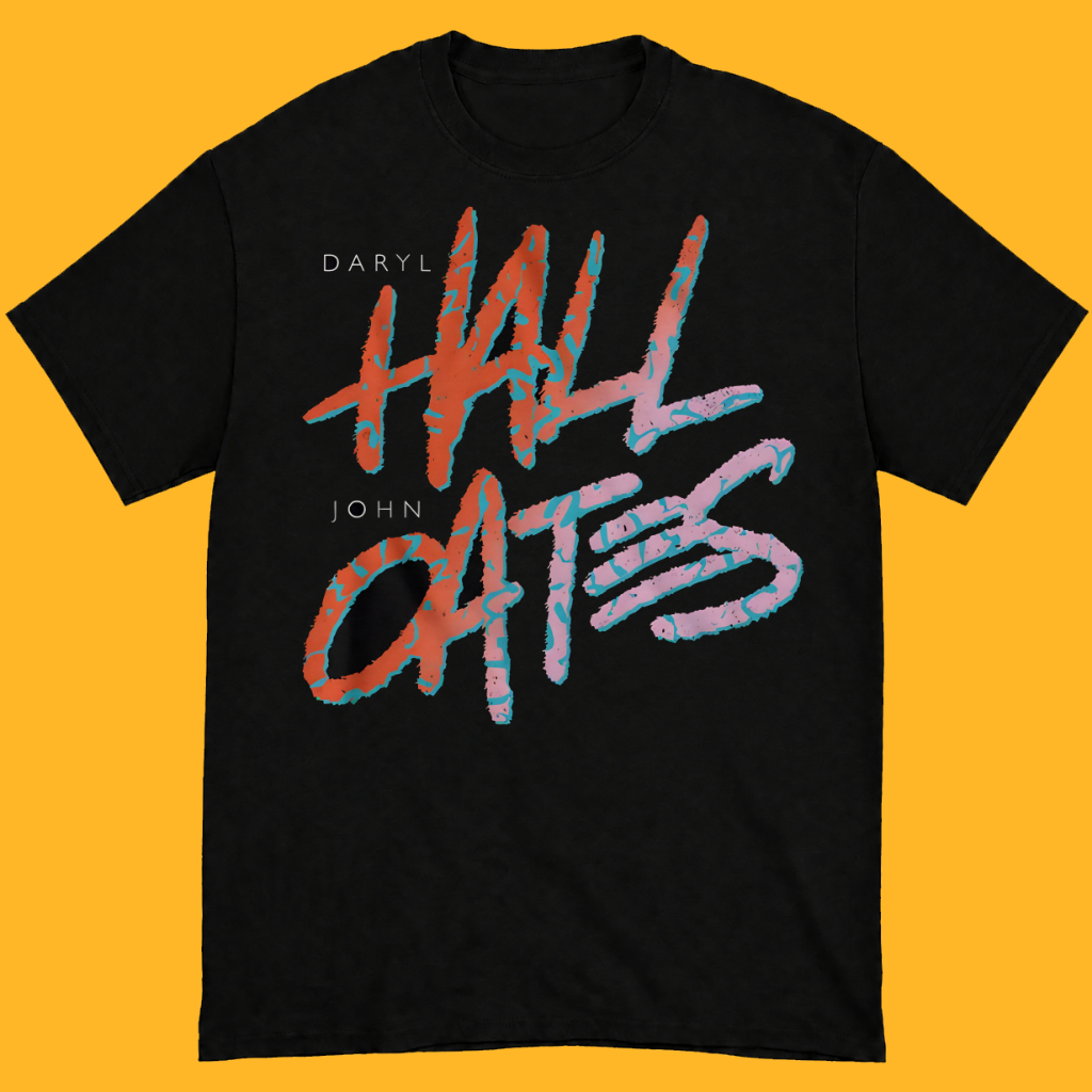 Kaos Band HALL AND OATES 80s Text Vintage Retro - T-Shirt Reguler & Boxy Unisex Baju band Merchandis