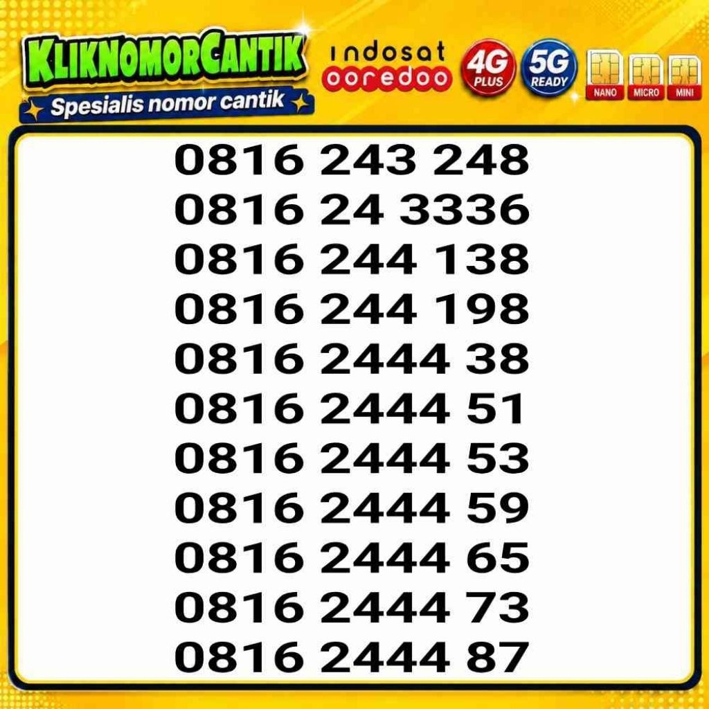 nomor cantik Indosat 10 Digit 4G&5G kartu perdana IM3 10 digit A2