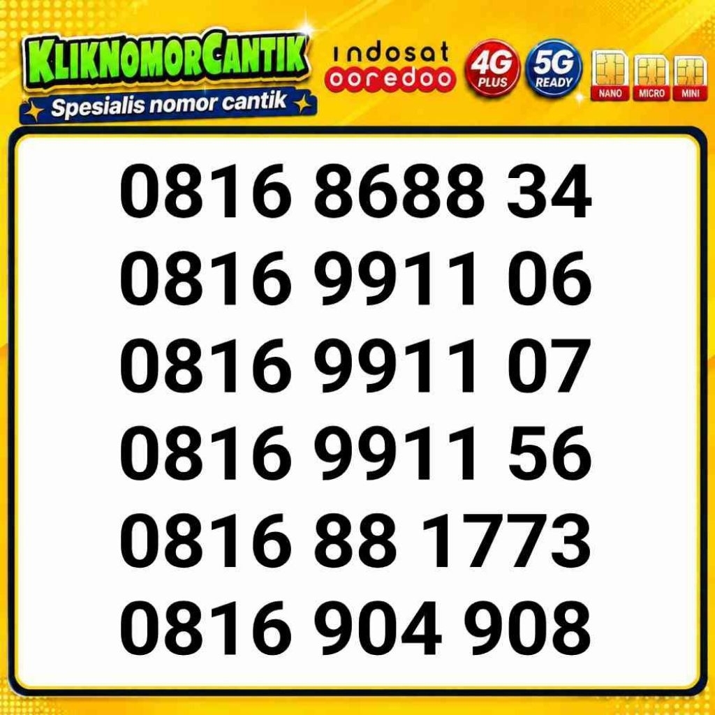 nomor cantik Indosat 10 Digit 4G&5G kartu perdana IM3 10 digit A4