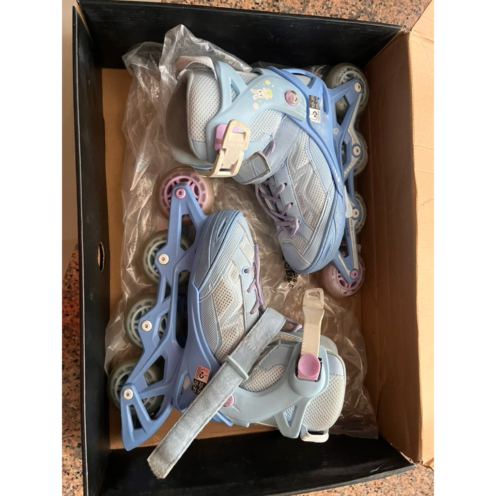 preloved..Decathlon oxelo sepatu roda inline skate anak fit3 ukuran 32/35 preloved