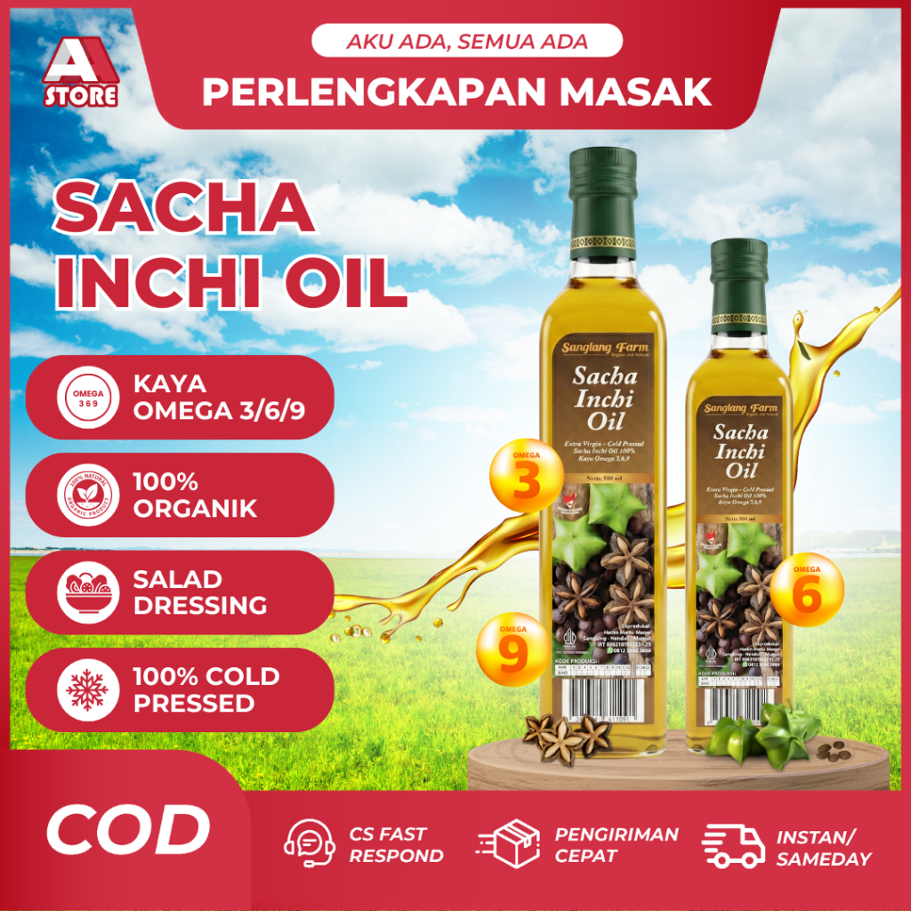 Sachi Oil Sanglang Farm Super Food 100% Ekstrak Kacang Sacha Inchi Murni Tinggi Omega Minyak Sacha I