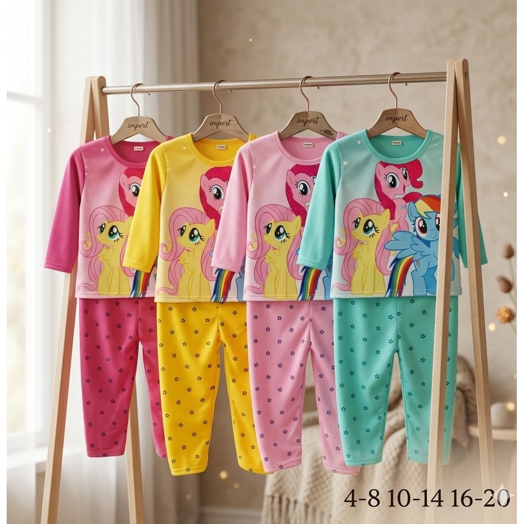 SETELAN DEDINA 10/14 MOTIF GESER BAJU TIDUR PP PANJANG PANJANG