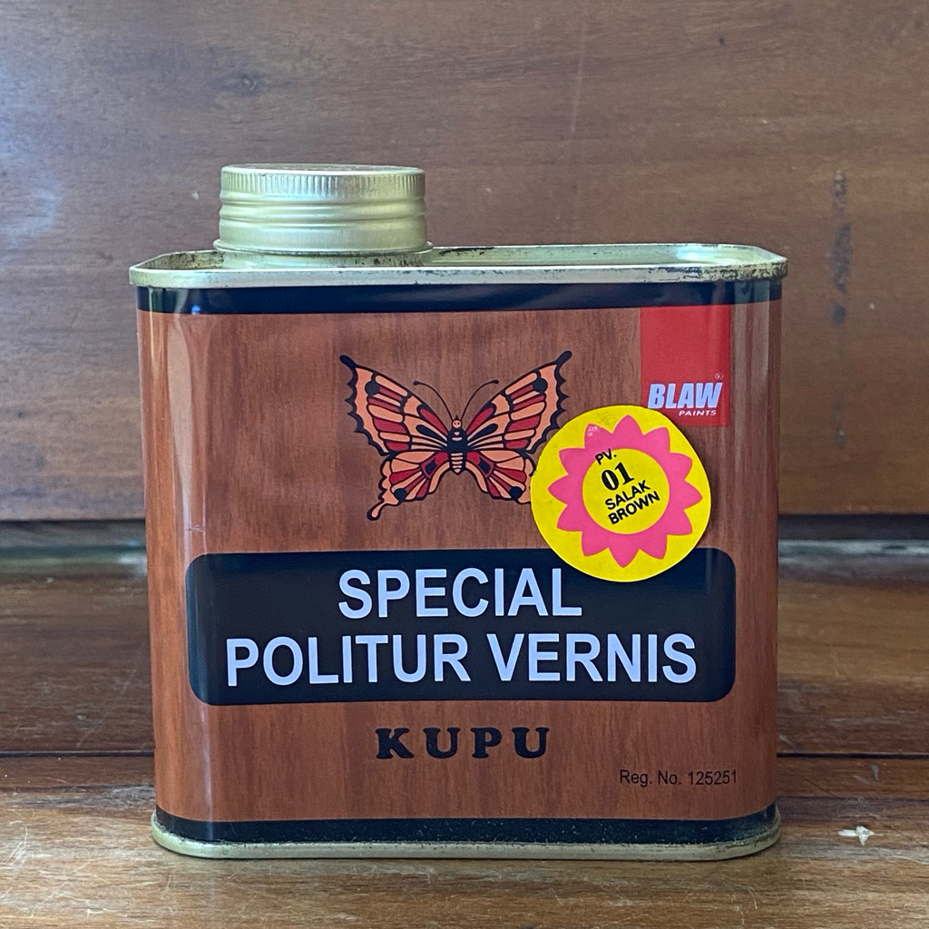 POLITUR VERNIS KUPU SPECIAL warna SALAK BROWN (PV 01) 400ML 400CC 1/2KG