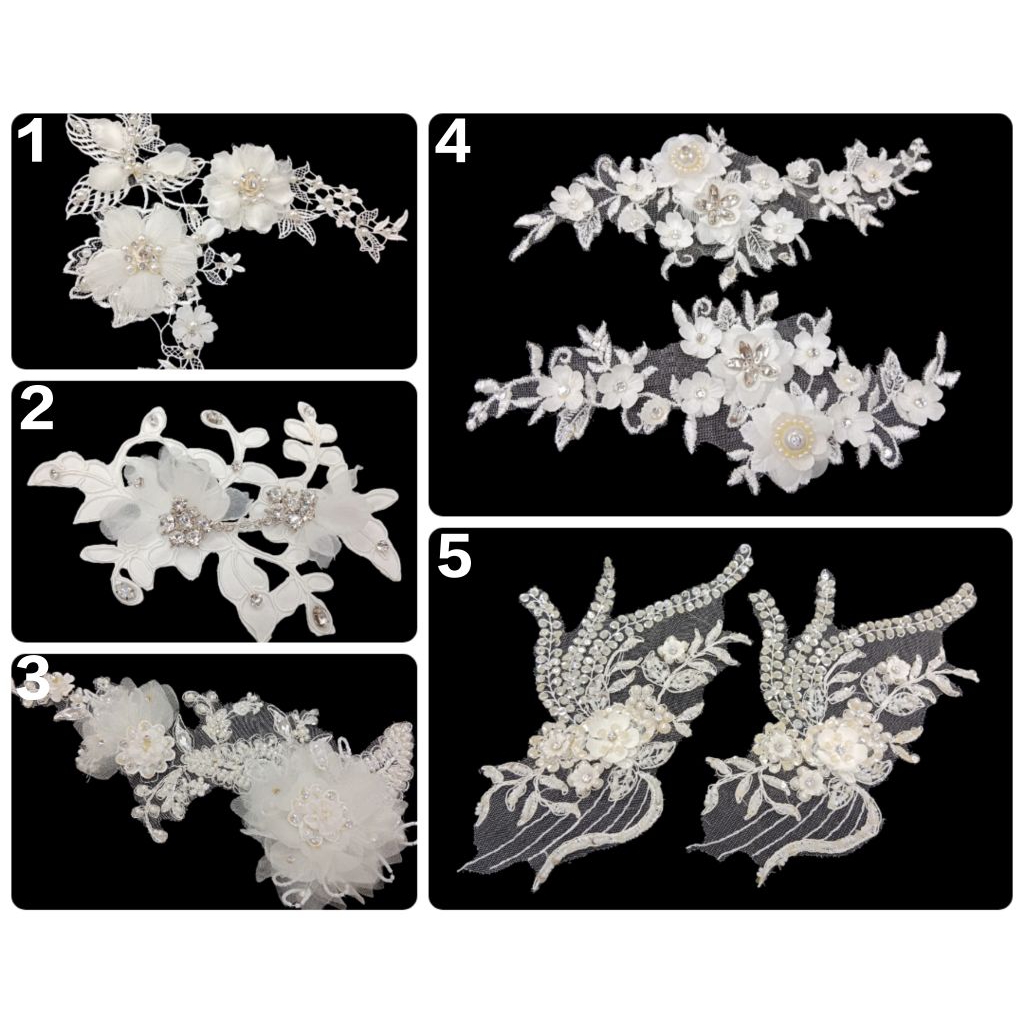 Hairpiece Lace / Bunga Korsase,Korsase Rambut ,Korsase Gaun, Aksesoris Rambut/Gaun