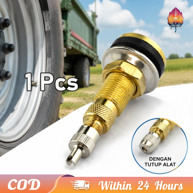 TR618A Pentil Tubeless Tembaga Katup Ban Kendaraan Pertanian Traktor Loader Kuat