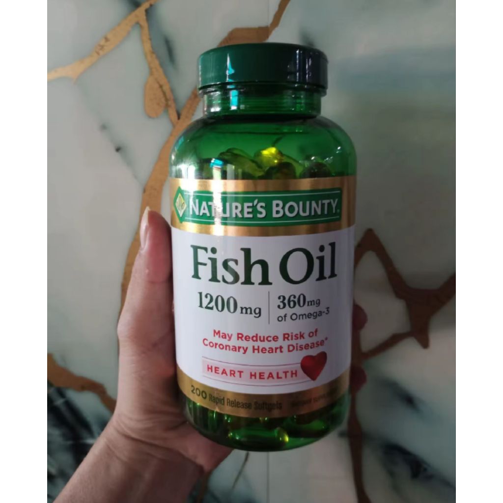 Nature's Bounty Odorless Fish Oil 2400mg 2400 mg Minyak Ikan Omega 90 Coated Softgels Original