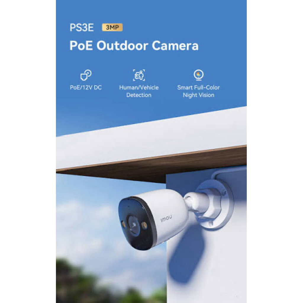 IMOU IP CAMERA CCTV POE OUTDOOR BULLET 3MP PS3D-3M0