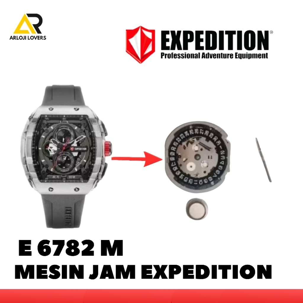 Mesin Jam Expedition Type E 6782 M Original