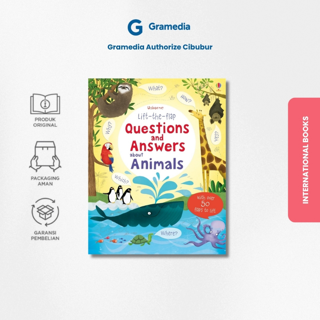 Gramedia Cibubur - (Children Book) Lift-the-flap Questions and Answers about Animals: A Fun Educatio