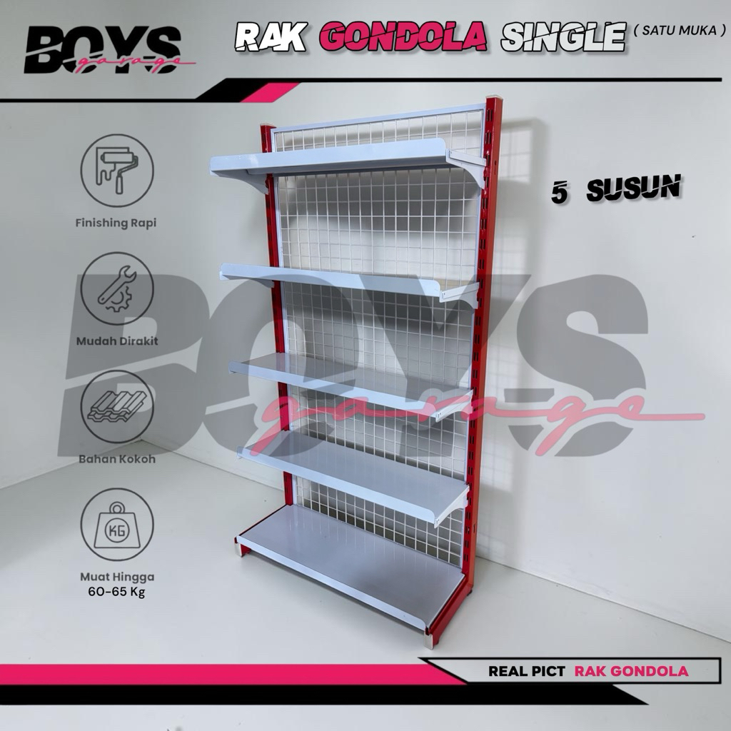 Rak Minimarket Single 5 Susun T. 170 Rak Single minimarket starting & jointing Rak Single Minimarket
