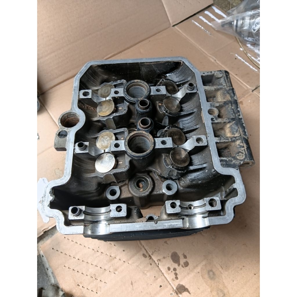 obral head cylinder heat atas blok mesin ninja 250 karbu fi z250 injeksi 4tak 250cc original