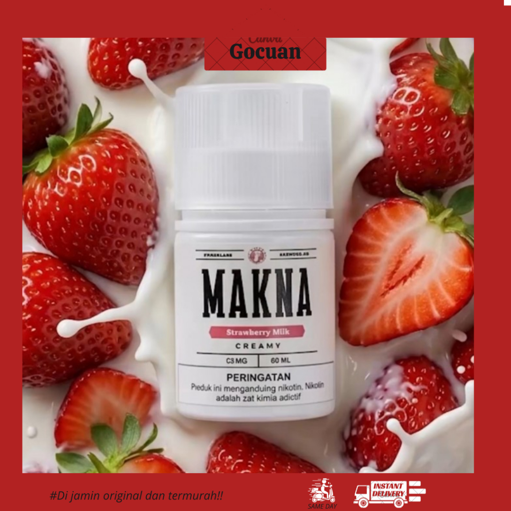 NEW MAKNA STRAWBERRY MILK FREEBASE 60ML 100% ORIGINAL BY UNION LABS