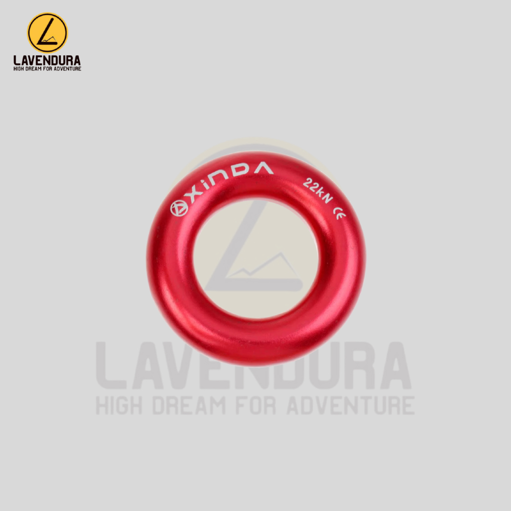 Small Rappel Ring 22KN Aluminum Alloy O-Ring for Rock Climbing Rescue Canyoneering Caving Hammock Sl