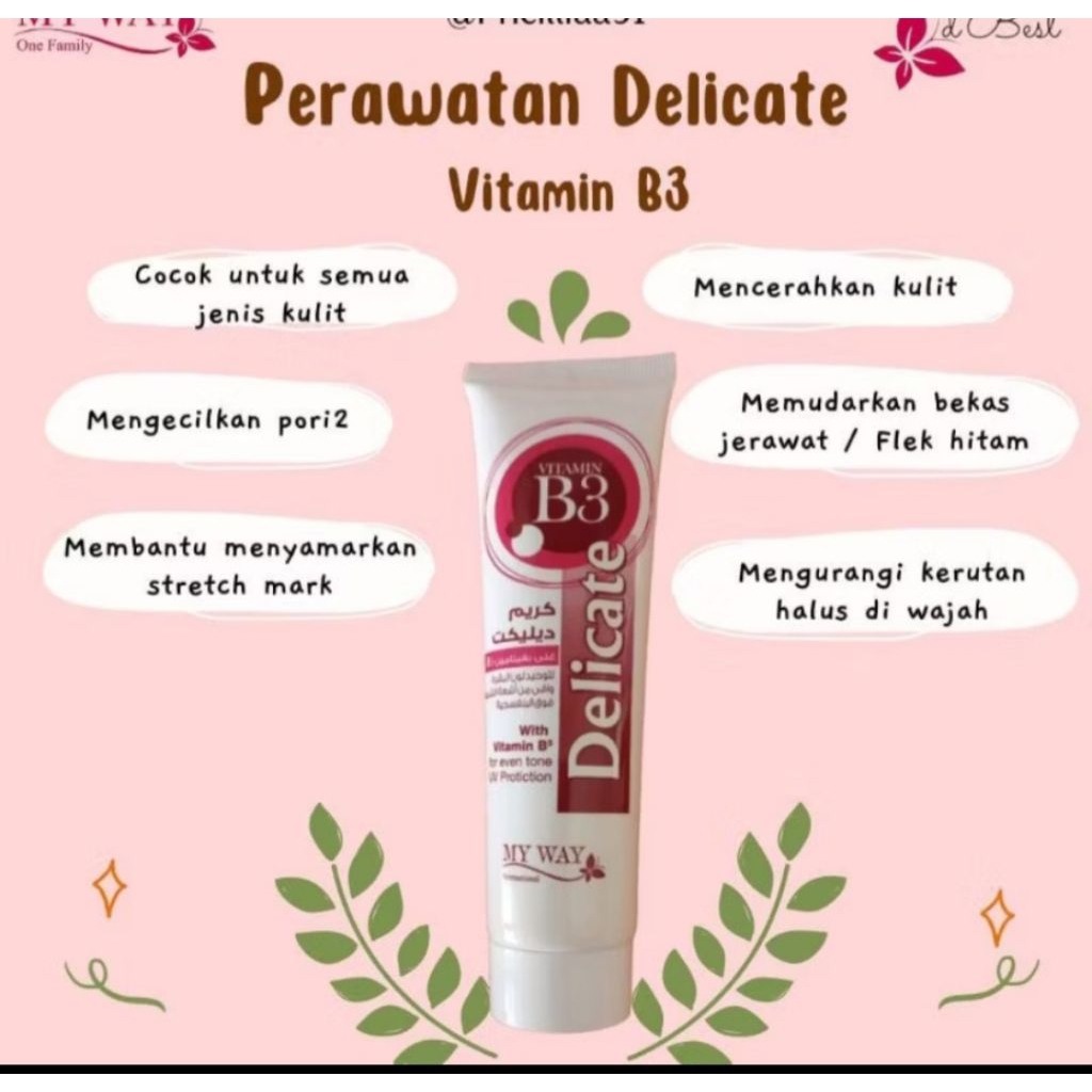 MY WAY delicate B3 cream penghilang strecmart dan flek hitam,aman untuk bumil