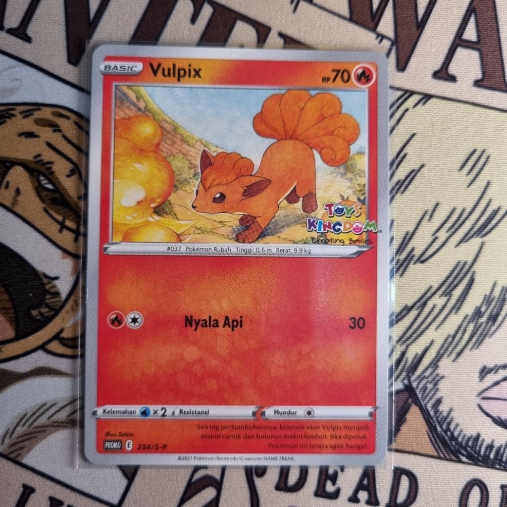 Vulpix Toys kingdom Promo Pokemon TCG Indo
