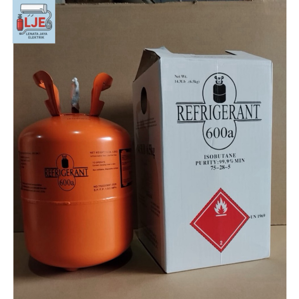 Refrigerant r600/ r 600 isi  6.5 kg segel pabrik