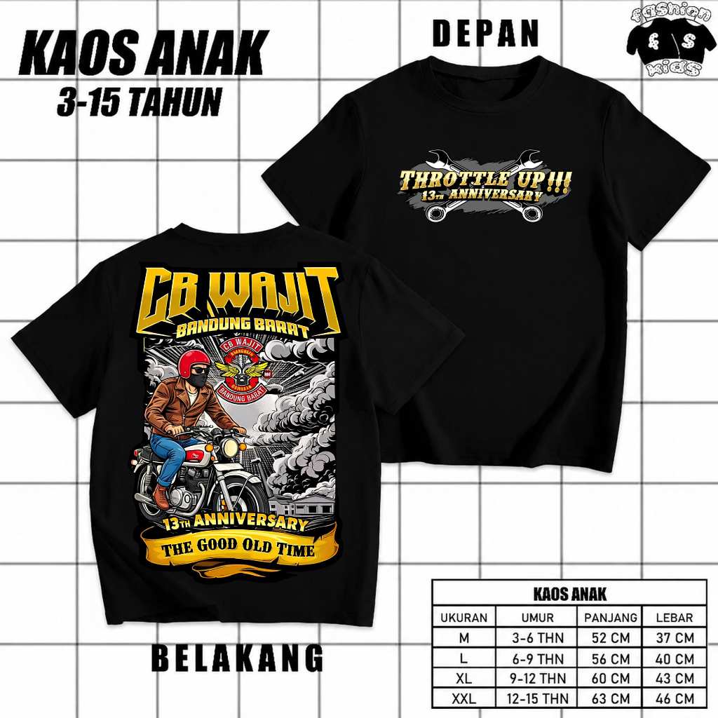 Kaos Anak Acara CB Wajit Bandung Barat Kaos Unisex Kaos Pria & Wanita