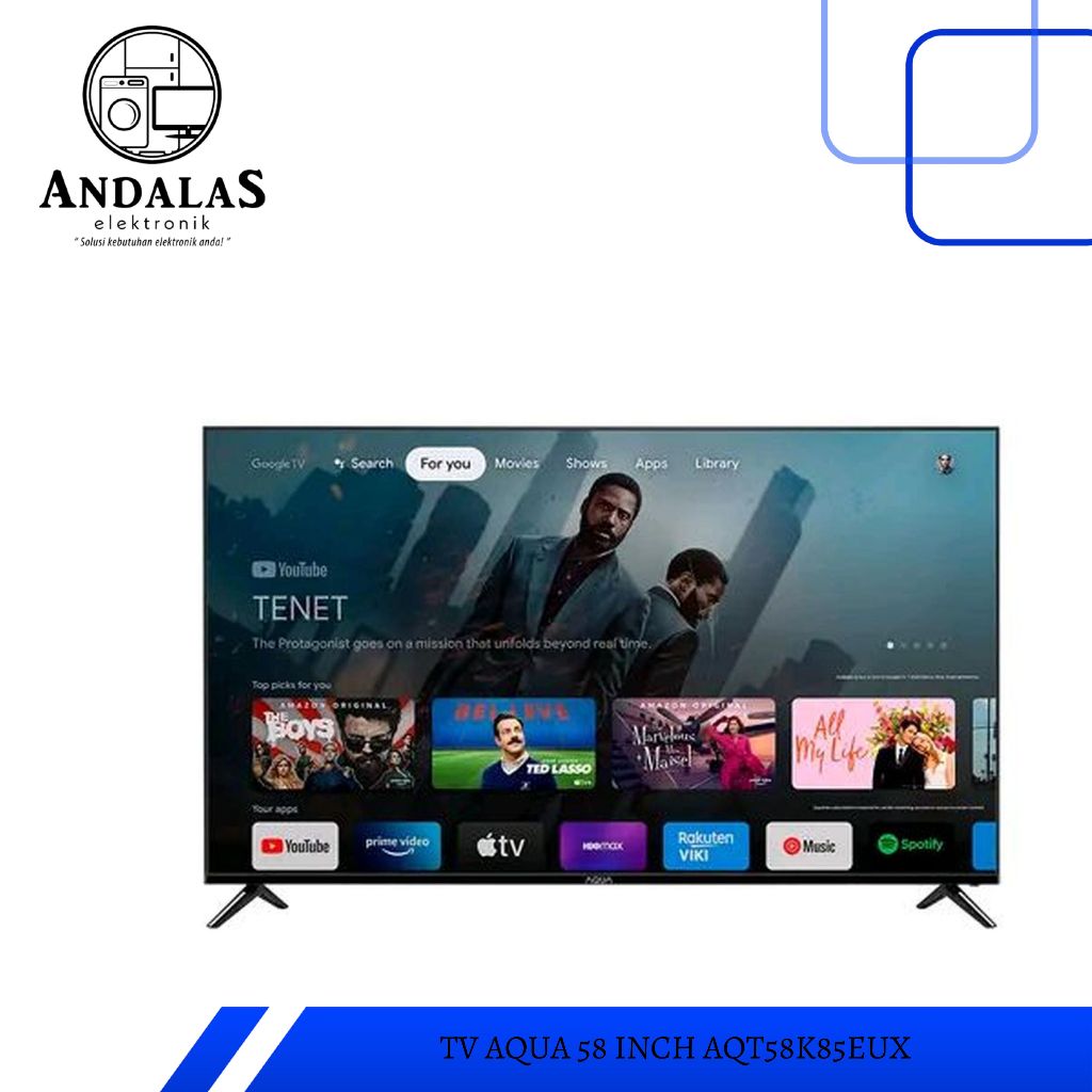 TV AQUA 58 INCH AQT58K85EUX 4K HDR GOOGLE TV