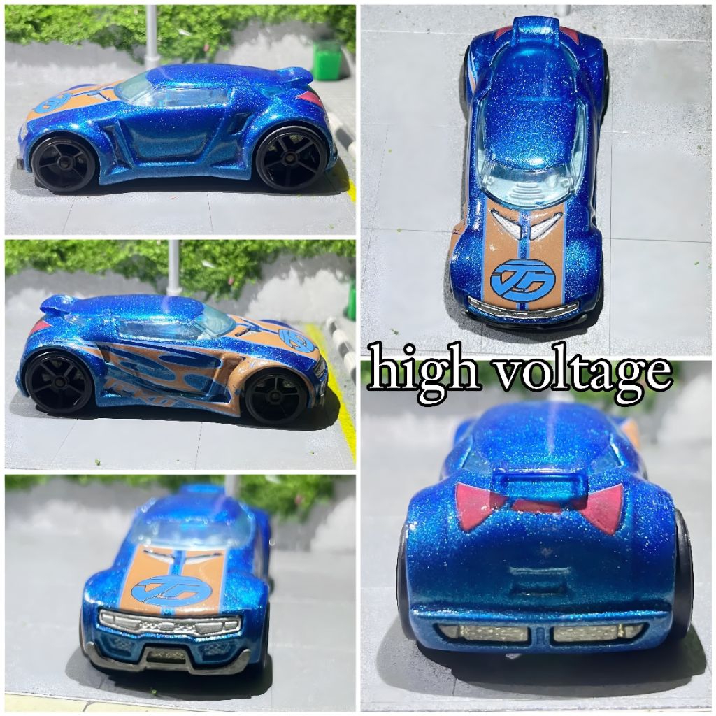 Diecast Hot Wheels HIGH VOLTAGE Acceleracers CUSTOM - scale 64 - pajangan display