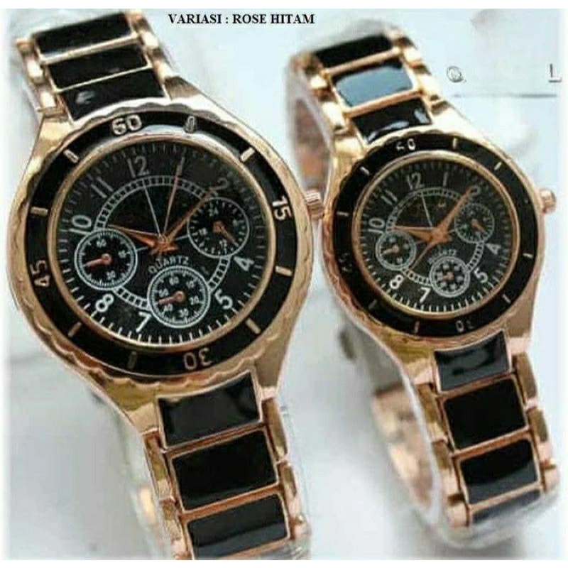 (BISA COD) JAM TANGAN RANTAI PASANGAN BESAR KECIL COUPLE PRIA DAN WANITA STAINLESS HARGA SATUAN